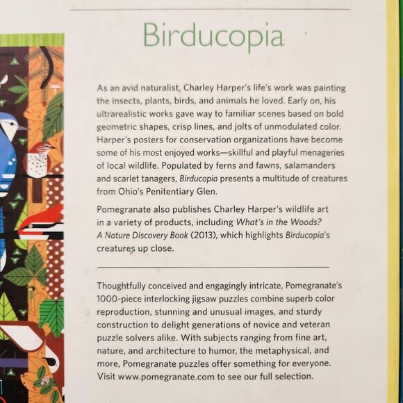 Charley Harper 1000 Piece Jigsaw Puzzle Birducopia Birds Jigsaw Puzzle Bird Blue - Picture 4 of 16